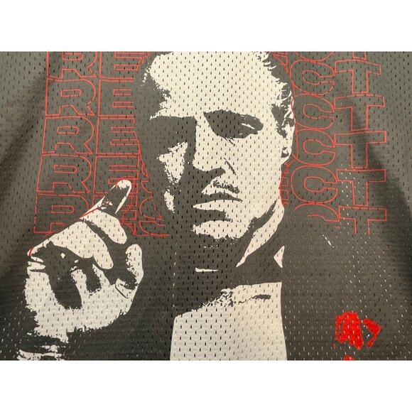 The Godfather baseball jersey shirt mens XL The Don button mesh gray - Picture 8 of 14